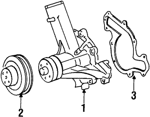 Water Pump for 1989 Mercury Cougar #1