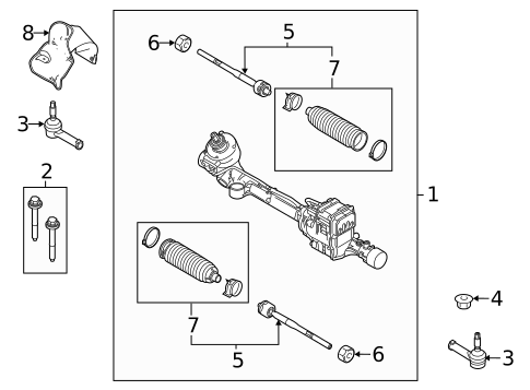 Steering Gear & Linkage for 2016 Lincoln MKT #1