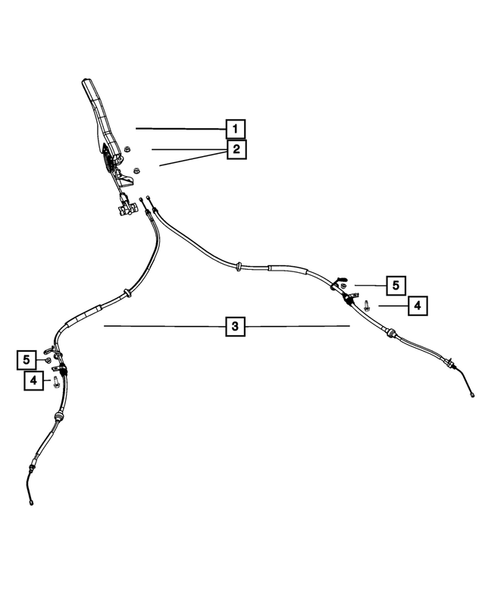 Parking Brake Lever, Cables, and Rear Disc Park Brake Assembly for 2011 Chrysler 200 #1