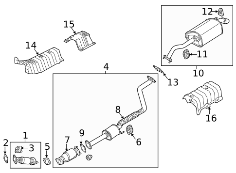Exhaust Components for 2015 Kia Forte #0