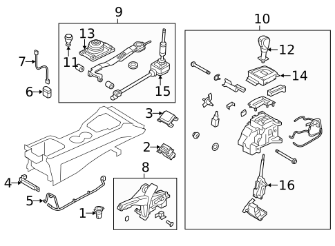 Gear Shift Control for 2013 Hyundai Genesis Coupe #0