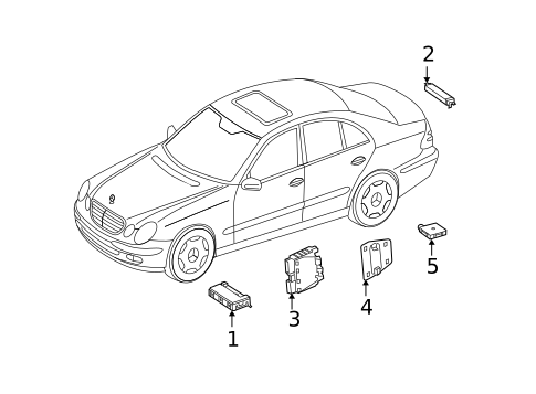 Keyless Entry Components for 2003 Mercedes-Benz E55 AMG #0