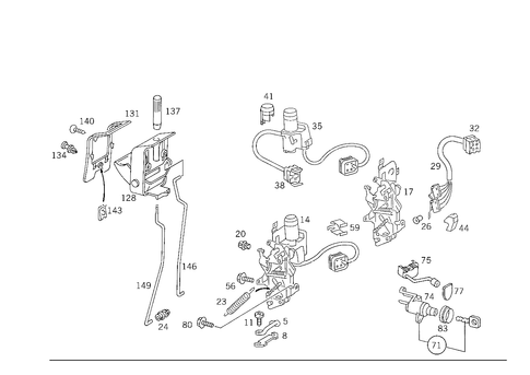 Locking System for 1993 Mercedes-Benz 300 TE #3