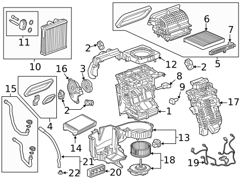 Evaporator & Heater Components for 2021 Chevrolet Blazer #0