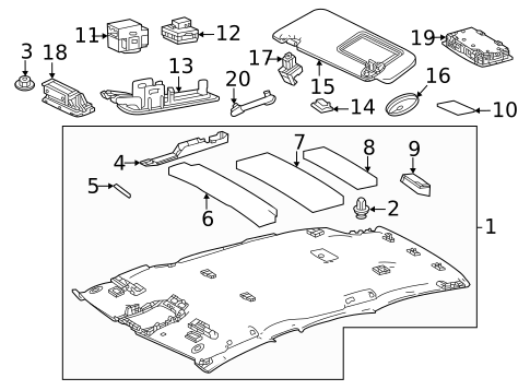 Interior Trim - Roof for 2022 Lexus NX350h #1