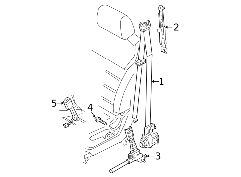 Seat Belt for 2016 Kia Sorento #1