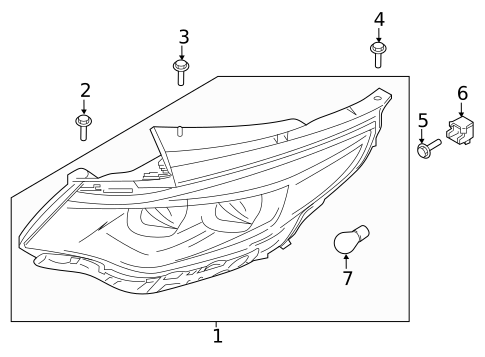 Headlamp Components for 2020 Kia Optima #1