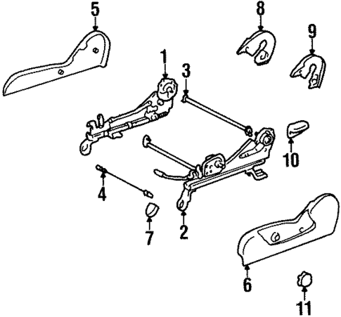 Seats & Track Components for 1997 Toyota T100 #1