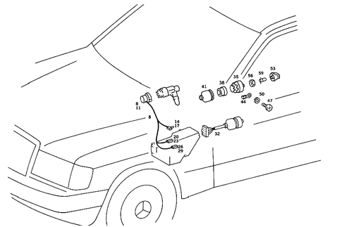 Electric Cables Used for Starting and Light Switches for 1991 Mercedes-Benz 190E #2