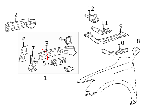 Structural Components & Rails for 2016 Lexus CT200h #0