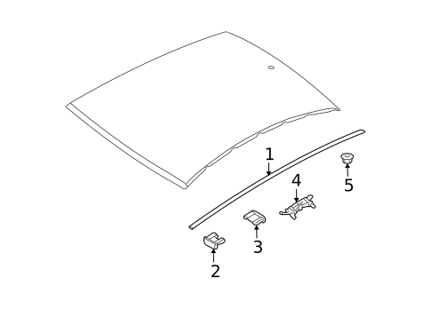 Exterior Trim - Roof for 2012 Hyundai Elantra #1