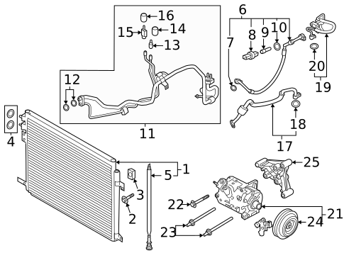 A/C Clutch & Compressor for 2025 Ford Explorer #0