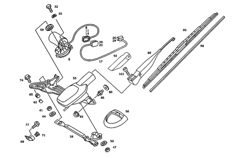 Pane Wiper for 1984 Mercedes-Benz 190E #0