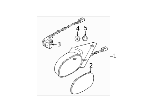 Outside Mirrors for 2000 Saturn LS2 #0