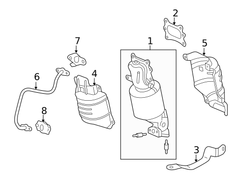 Exhaust Components for 2016 Honda Accord #2