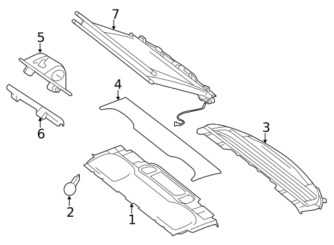 Interior Trim - Rear Body for 2011 Mercedes-Benz CL600 #1