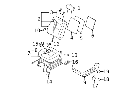 Front Seat Components for 2008 Kia Sorento #2