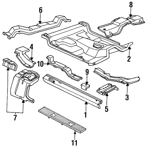 Floor & Rocker for 1997 Mazda B4000 #1