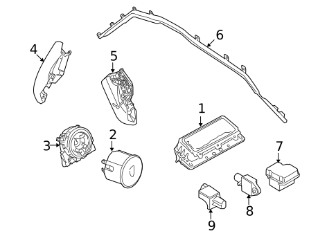 Air Bag Components for 2013 Porsche Panamera #0