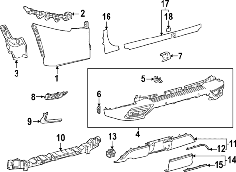 Bumper & Components - Rear for 2025 Lexus LX700h #0