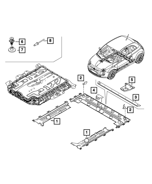 Floor Pans for 2024 Fiat 500E #1