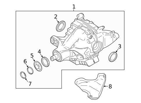 Axle & Differential for 2019 Porsche Panamera #1