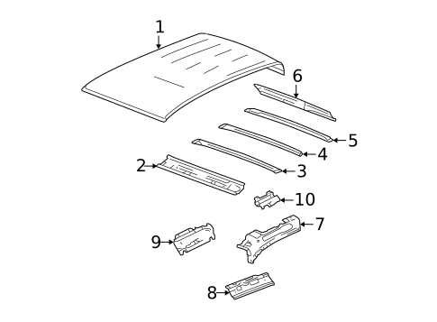 Roof & Components for 2005 Chevrolet Colorado #1