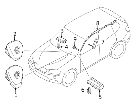Air Bag Components for 2012 BMW X3 #0