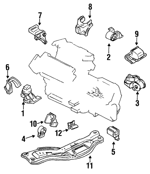 Engine & Trans Mounting for 1993 Mazda 626 #0