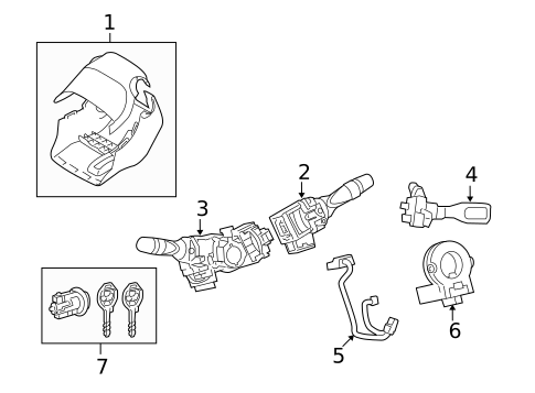 Shroud, Switches & Levers for 2013 Toyota Corolla #0