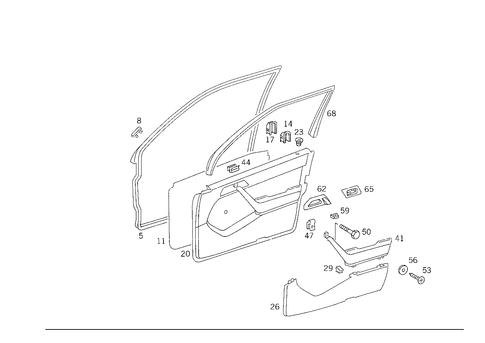 Door Paneling for 1986 Mercedes-Benz 300E #1