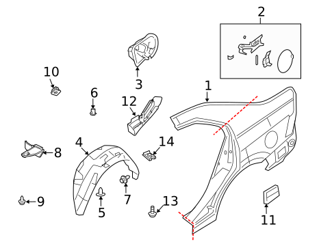Quarter Panel & Components for 2011 Mercury Milan #0