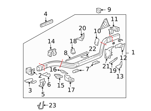 Frame & Components for 2009 Saturn Sky #0