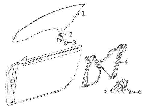 Glass - Door for 2021 Mercedes-Benz AMG GT C #0