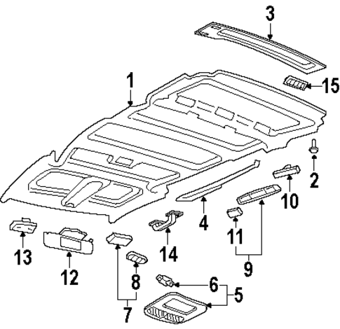 Interior Trim - Roof for 2000 Oldsmobile Silhouette #0