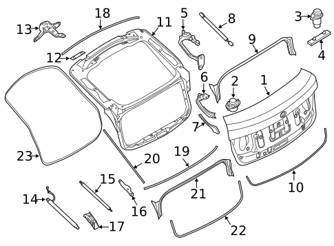 Liftgate for 2011 BMW 550i GT #1