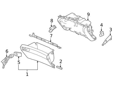 Glove Box for 2016 Honda Accord #1