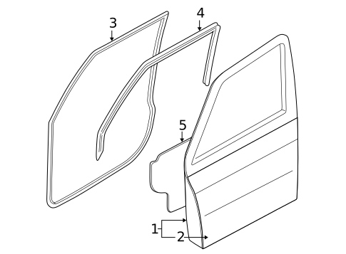 Door & Components for 2004 Mitsubishi Montero #1