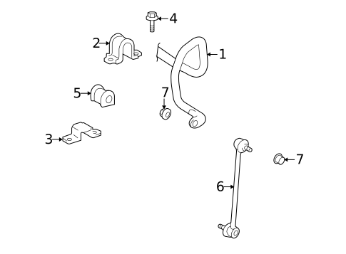 Stabilizer Bar & Components for 2014 Toyota Venza #1