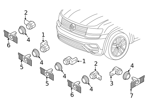 Parking Aid for 2022 Volkswagen Atlas #0