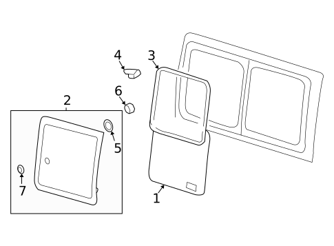 Glass - Side Door for 2012 GMC Savana 3500 #1