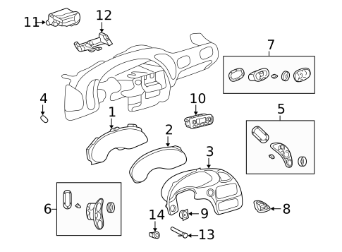 Cluster & Switches for 2005 Pontiac Bonneville #0