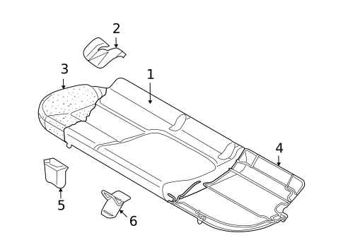 Rear Seat Components for 2009 Volkswagen Rabbit #4