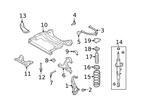 Suspension Components for 2013 INFINITI FX37 #5