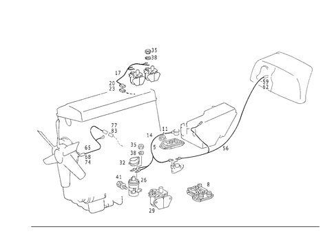 Ignition System and Cable Harness for Tachometer and Fan for 1992 Mercedes-Benz 300CE #0