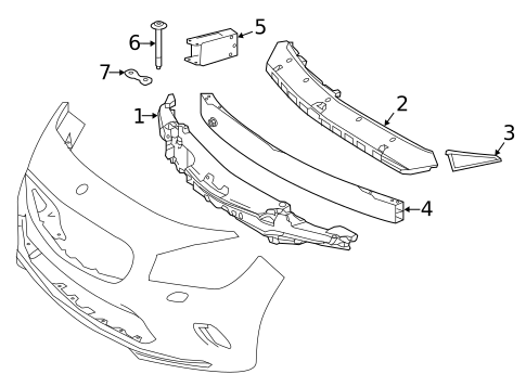 Bumper & Components - Front for 2019 Mercedes-Benz CLA45 AMG #1