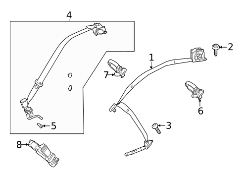Seat Belt for 2025 Mercedes-Benz S 500 #0