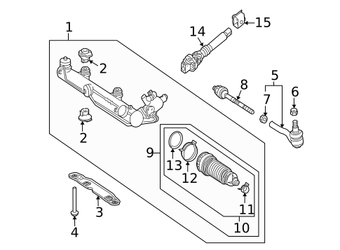 Steering Gear & Linkage for 2005 Mercedes-Benz C 230 #2