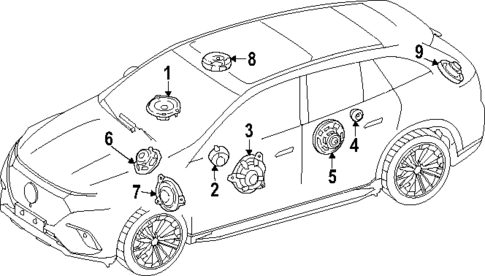 Sound System for 2023 Mercedes-Benz EQS 450 SUV #0