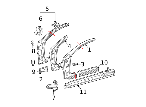 Rocker for 2007 Toyota Solara #0